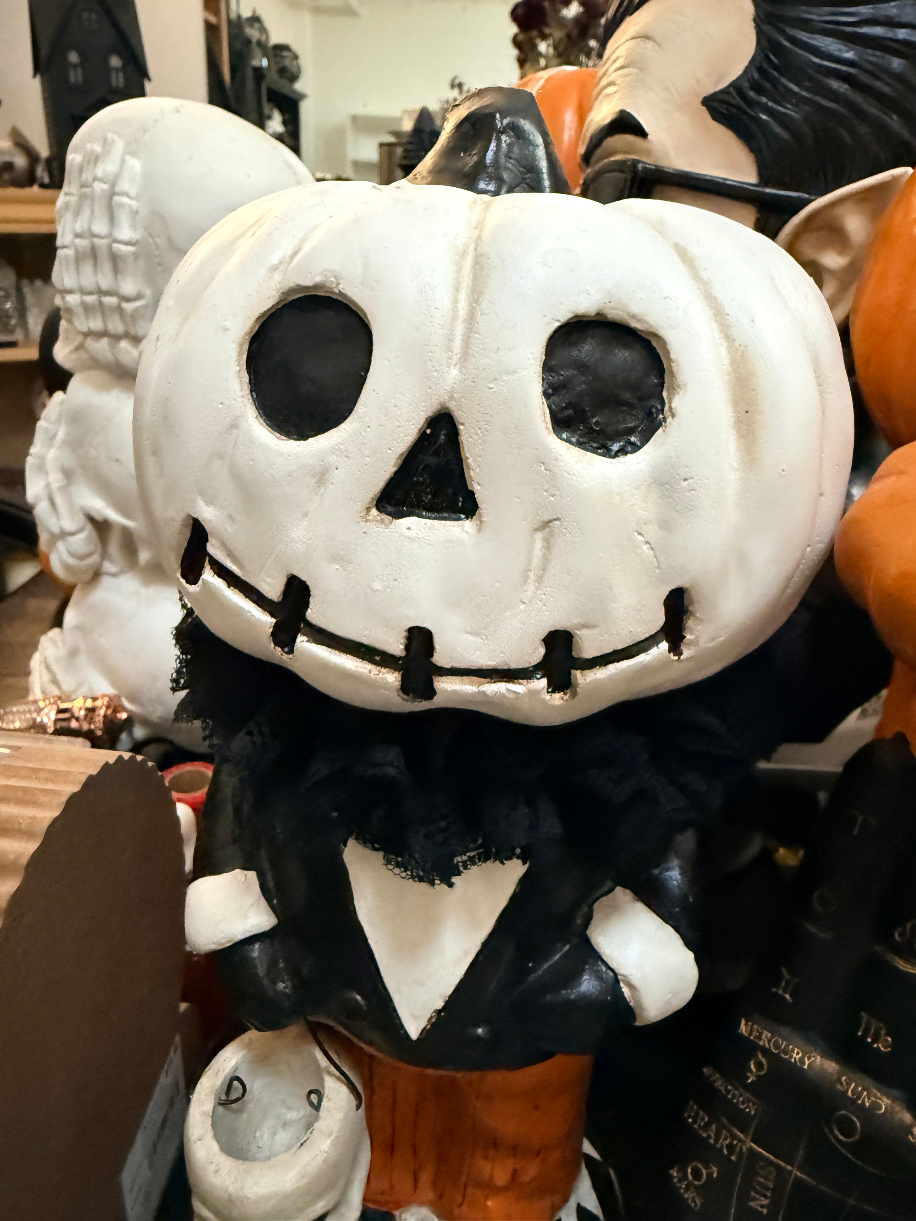 Pumpkin Patch Jack Candy Bowl - White