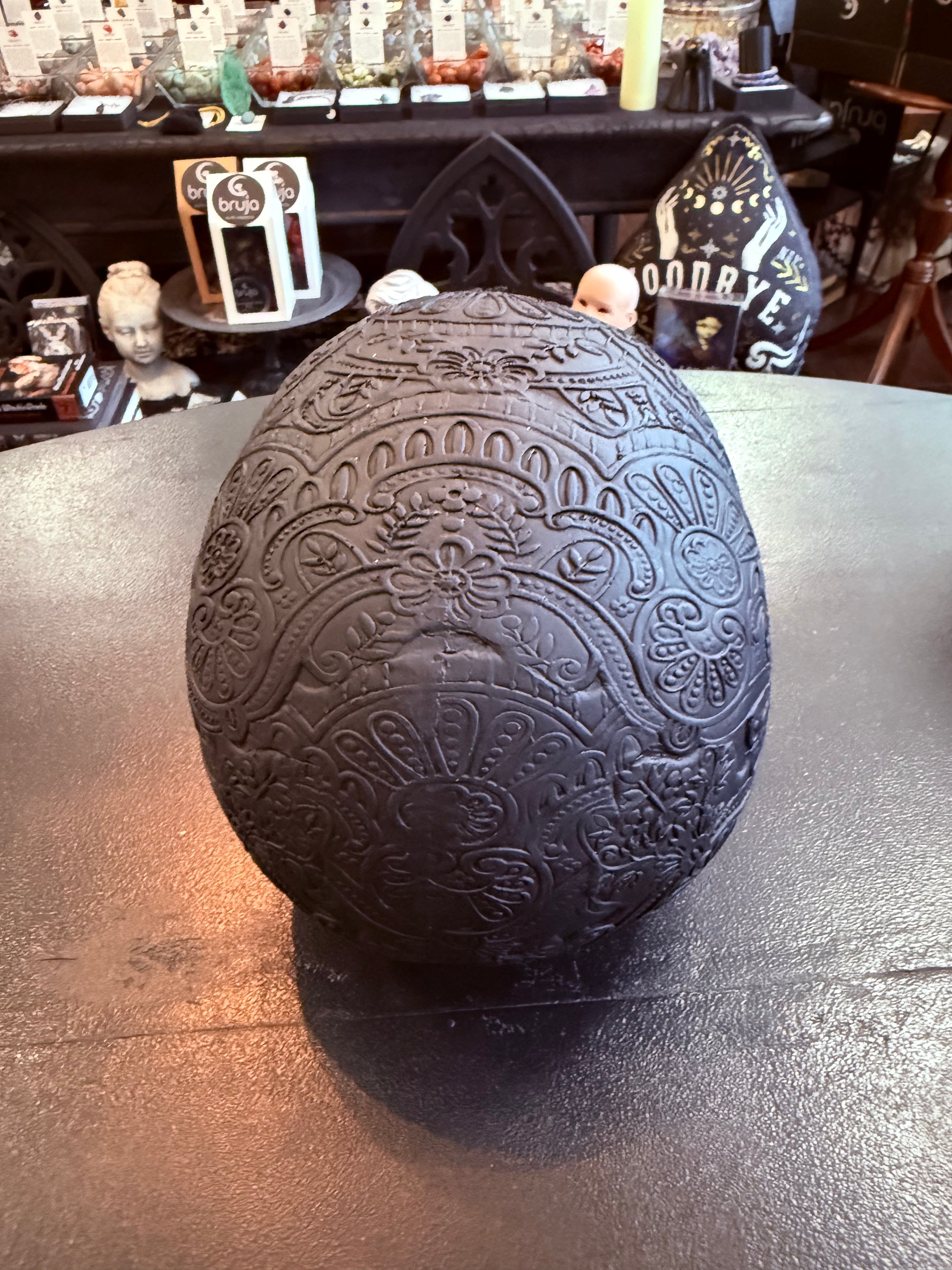 Midnight Marigold Sugar Skull Statue