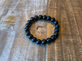 Matte Natural Black Onyx Gemstone Bracelet for Protection and Self-Control