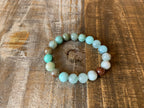 Multi-Color Amazonite Gemstone Bracelet for Truth and Communication